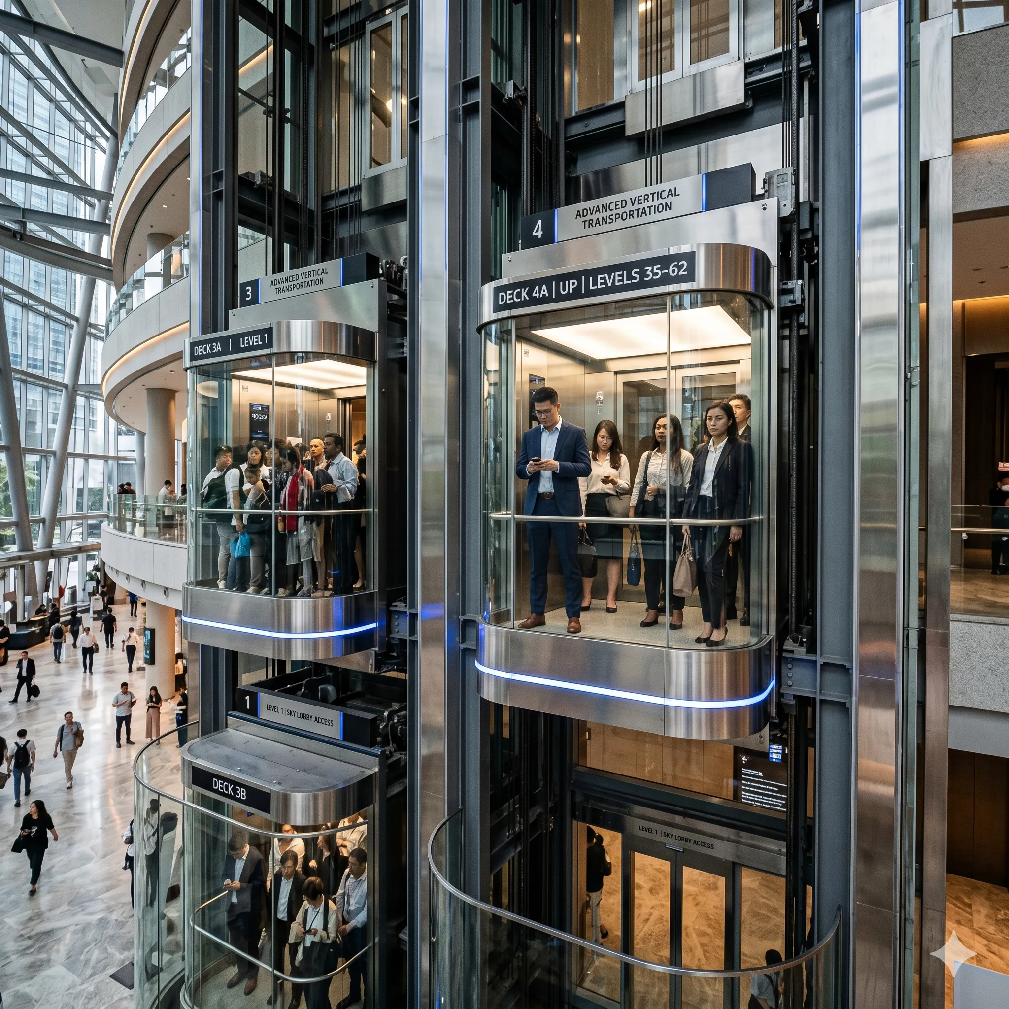 Double Deck Elevators